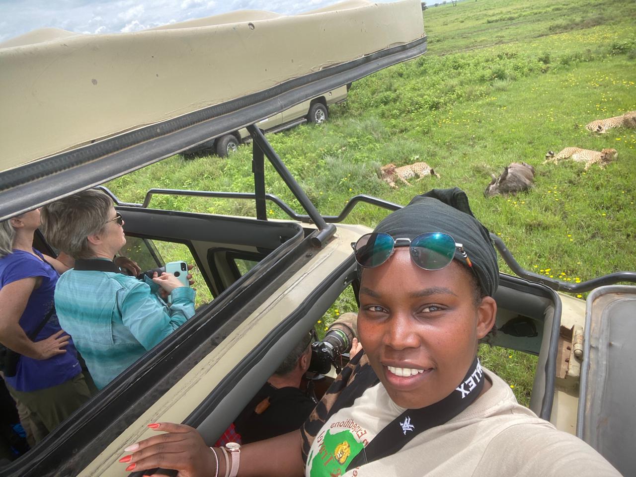 open roofed safari Jeep